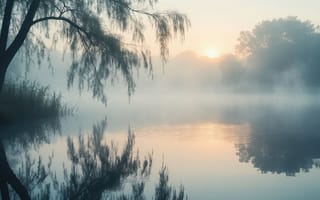 Картинка туман, рассвет, спокойствие, ива, 1920 1080, утренняя свежесть, рабочий стол, атмосферный пейзаж, рябь на воде, красота природы, утренний пейзаж, тишина, водная гладь, ИИ, 4k, зеркальная гладь, природа, ветви, 16:9, лёгкий туман, отражение, живописный вид, утренний туман, пейзаж на рассвете, солнце, лес, деревья, отражение деревьев, природная гармония, утренний свет, умиротворение, плакучая ива, HD, вода, озеро, 2k, рассветная дымка, нейросеть