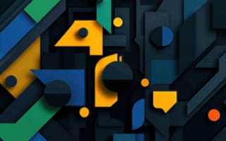 Картинка абстракция, геометрия, тени, паттерн, цифровой-арт, фигуры, текстура, зеленый, слои, футуризм, заставка, круги, панорама, векторная-графика, линии, бесшовный-фон, иллюстрация, 2k, 4k, 32:9, широкоформатный, 3D-эффект, DUHD-, темно-синий, Двойной-UHD