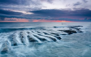 Картинка морской пейзаж, Северное море, Северо-Восточная Англия, Нортумберленд