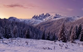 Картинка Dolomiti del Brenta, зима, Италия, Доломити-ди-Брента