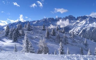 Картинка Dolomiti del Brenta, Италия, зима, Доломити-ди-Брента