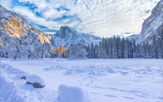 Картинка Национальный Парк Йосемите, Калифорния, США, зима