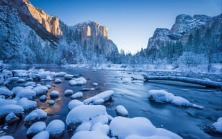 Картинка Национальный Парк Йосемите, США, зима, Калифорния
