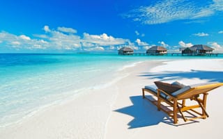 Картинка Мальдивы, пляж, море, остров
