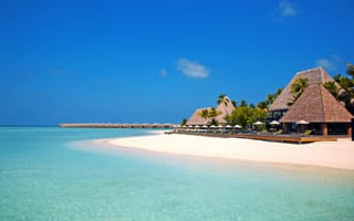 Обои Мальдивы, остров, пляж, море