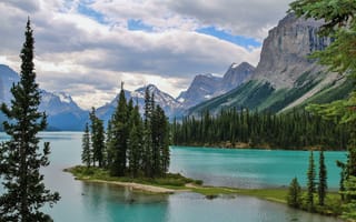 Картинка Maligne Lake, Альберта, Alberta, Канада