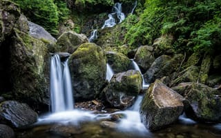 Картинка Torc Waterfall, камни, водопад, Killarney National Park