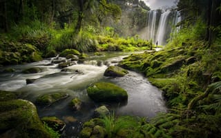 Картинка Новая Зеландия, Водопад Фангареи, Скандинавский полуостров, Whangarei Falls