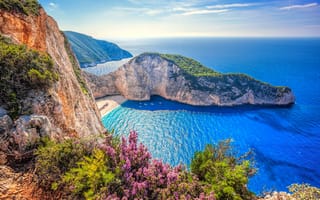 Картинка Греция, море, бухта, пляж