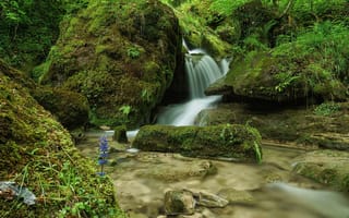 Картинка речка, водопад, природа, камни