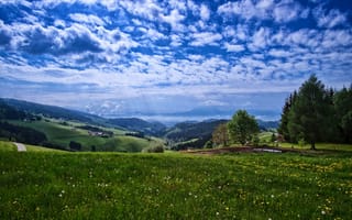 Картинка Karnten, холмы, поля, Austria