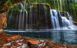 Картинка Washington, Пинхота, Lower Lewis River Falls, Национальный лес Гиффорда