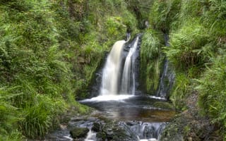 Картинка Гортин Форест Парк, Ко Тайрон Северная Ирландия, водопад