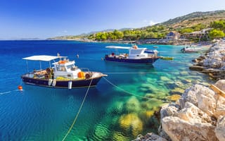 Картинка Греция, лодки, море