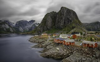 Картинка Лофотенские острова, Норвегия, пейзаж