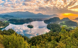 Картинка Bled, Озеро Блед, Bled Lake, Остров Блед