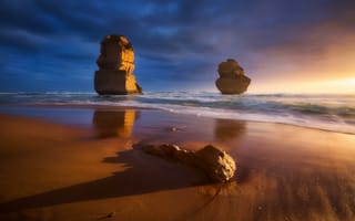 Картинка Великая океанская дорога, закат, Австралия, Порт-Кэмпбелл