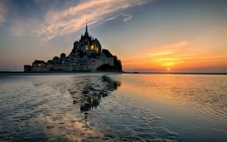 Картинка Mont St Michel, Франция, Нижняя Нормандия, Мон-Сен-Мишель