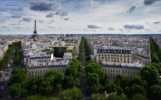 Картинка Париж, Франция, панорама