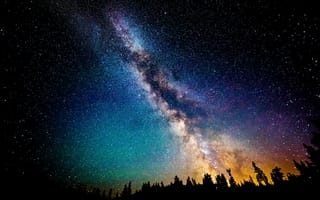 Обои Milky Way, Night, Stars, Sky