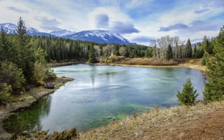 Обои The Valley of the Five Lakes, Канада, Jasper National Park