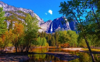 Картинка Yosemite National Park, пейзаж, California, Калифорния, Национальный парк Йосемити