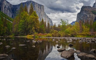 Картинка Yosemite National Park, пейзаж, Калифорния, California, Национальный парк Йосемити, осень