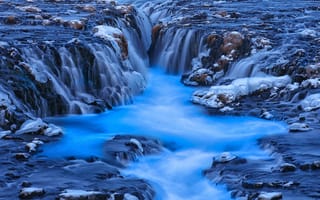 Картинка Водопад Бруарфосс, Бреккускогур, Исландия