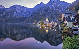 Картинка Хальштатт, горы, Hallstatt, пейзаж, Австрия, Гальштат