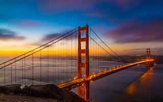 Картинка Golden Gate Bridge, San Francisco, Мост Золотые Ворота, Калифорния, California, Сан-Франциско