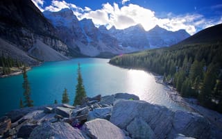Картинка Morraine Lake, Ten Peaks, Canada, Valley, Alberta