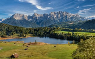 Картинка пейзаж, озеро Герольдзее, Бавария