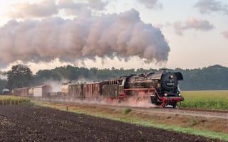 Картинка паровоз, railroad, train, Apeldoorn, steam, Netherlands, grass, Guelders, locomotive
