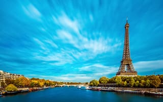 Картинка Париж, город, Франция, Эйфелева башня