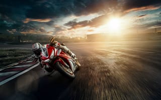 Картинка Honda, скорость, мотоцикл
