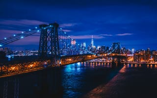 Картинка Вильямсбург, мост, Нью-Йорк