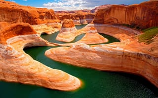 Картинка каньон, вода, пустыня