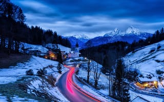 Картинка дорога, Berchtesgaden, пейзаж