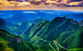Картинка Серра-ду-Риу-ду-Растро в Санта-Катарина, дорога, Бразилия, горы, тропа, природа, пейзаж