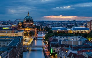 Картинка Berlin, Germany, Berlin sunset