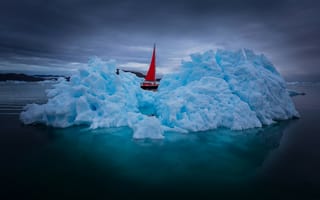 Картинка Гренландия, айсберг, Атлантика