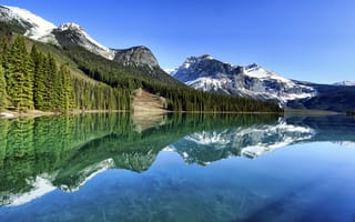 Обои Emerald Lake, Yoho National Park, Канада, Изумрудное озеро, пейзаж, Национальный парк Йохо, Canada