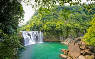 Картинка Shihfen Waterfall near New Taipei City, пейзаж, Taiwan, водопад