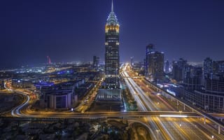 Обои Ночные дороги Дубая