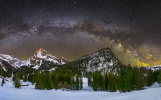 Картинка зима, небо, Швейцария