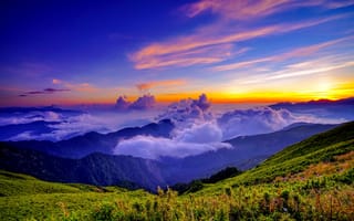 Картинка горы, природа, тайвань