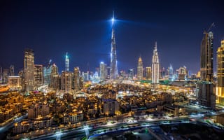 Картинка Дубай, архитектура, огни
