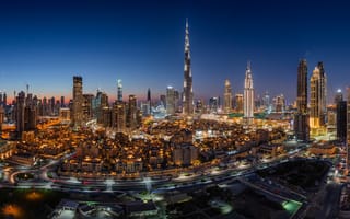 Картинка город, освещение, Дубай
