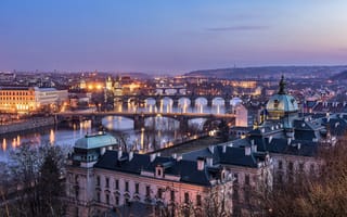 Картинка Прага, Чехия, ночные города