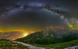 Картинка Гларус Альпы, Млечный Путь, Швейцария